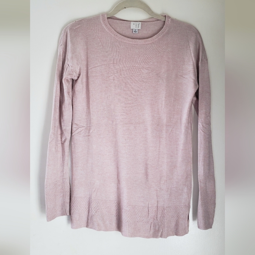 A New Day light blush pink lightweight crew neck sweater Small